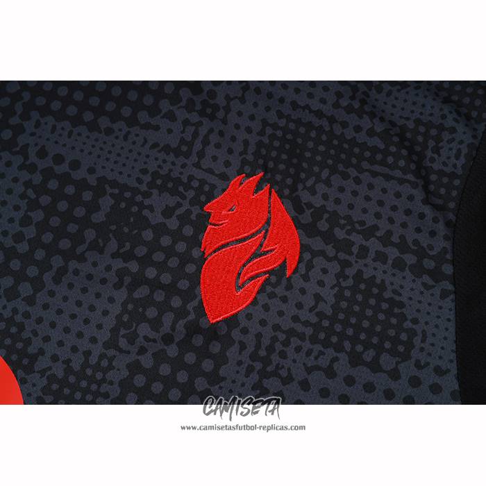 Chandal del AC Milan 2025-2026 Manga Corta Negro - Pantalon Corto